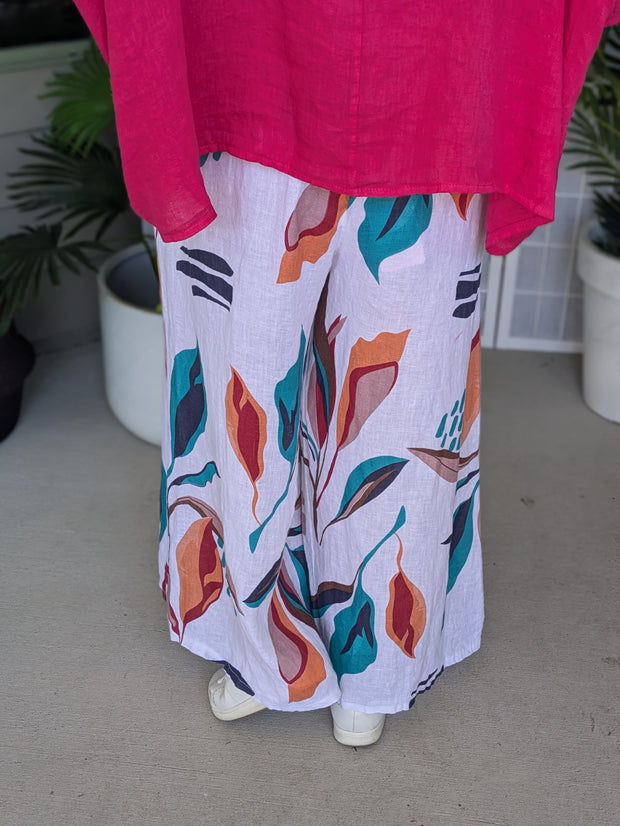 Phoebe Teal Leaf pants