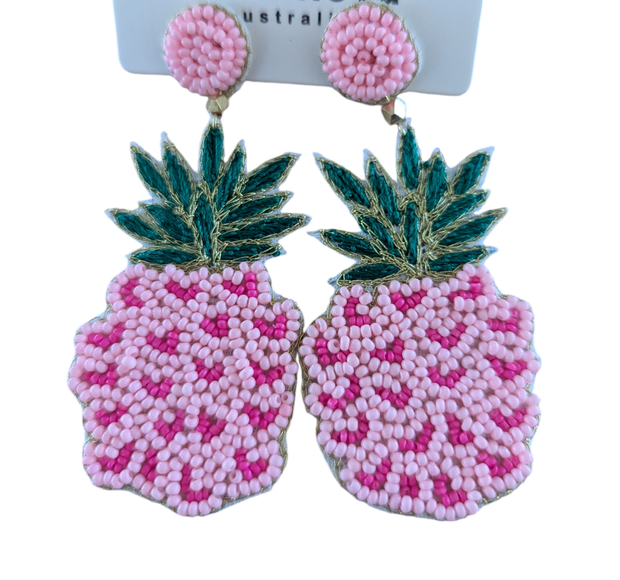 Pink Pineapple Dangles